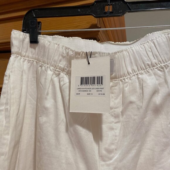 DISSH LINEN PANTS NWT WHITE Size US 10, Size 14 Australia - NEW -PERFECT!! - Picture 2 of 6